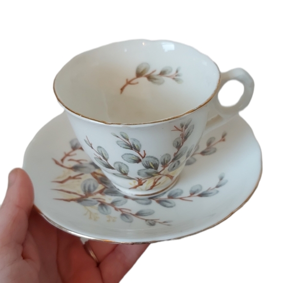 Royal Stafford Teacup and Saucer Set- Pussy Willow - Picture 2 of 4